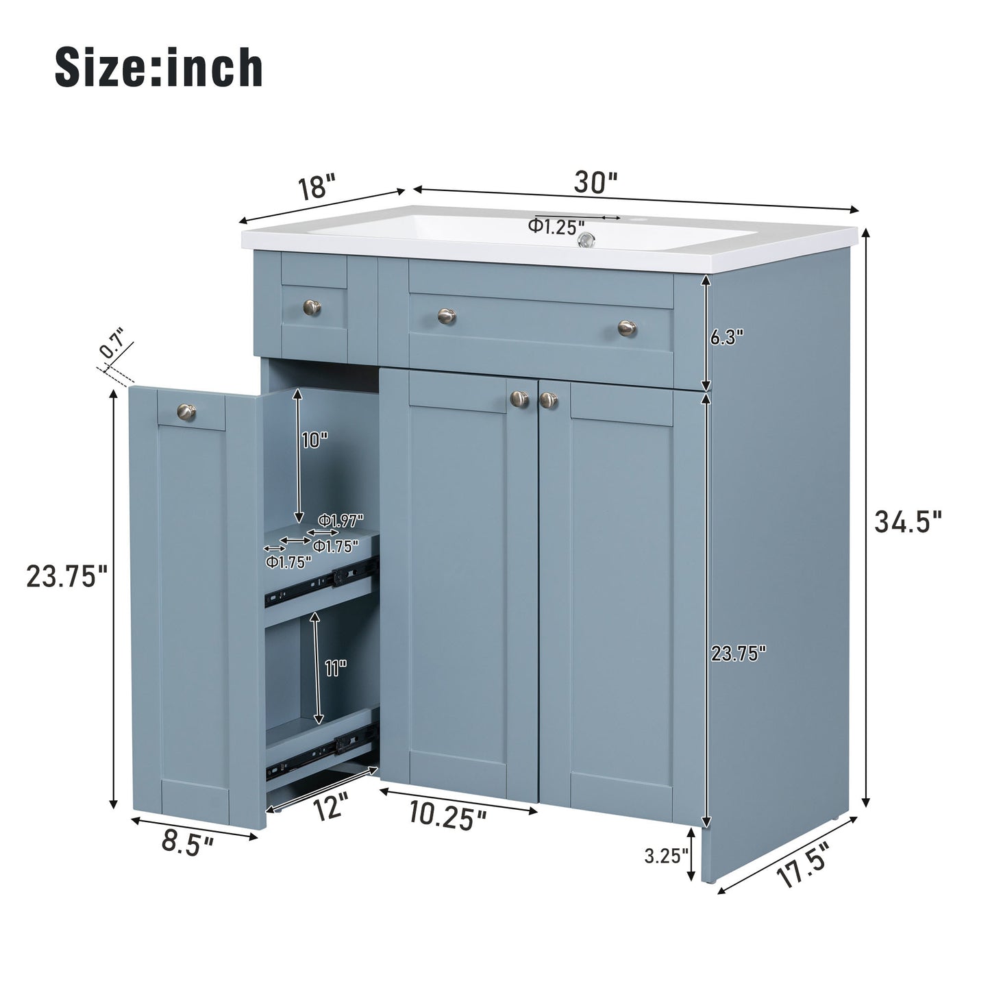 Modern 30-Inch Bathroom Vanity
