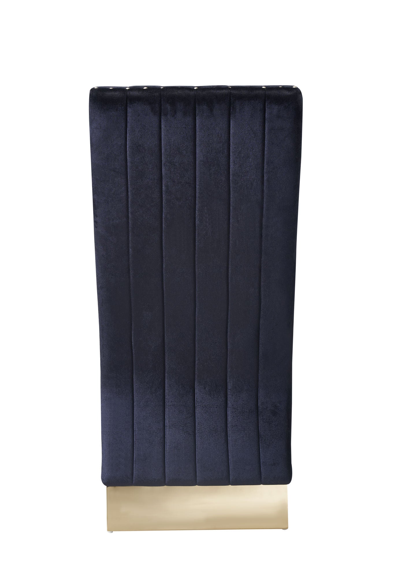 Modrest Keisha Modern Black Velvet and Gold Dining Chair Set of 2