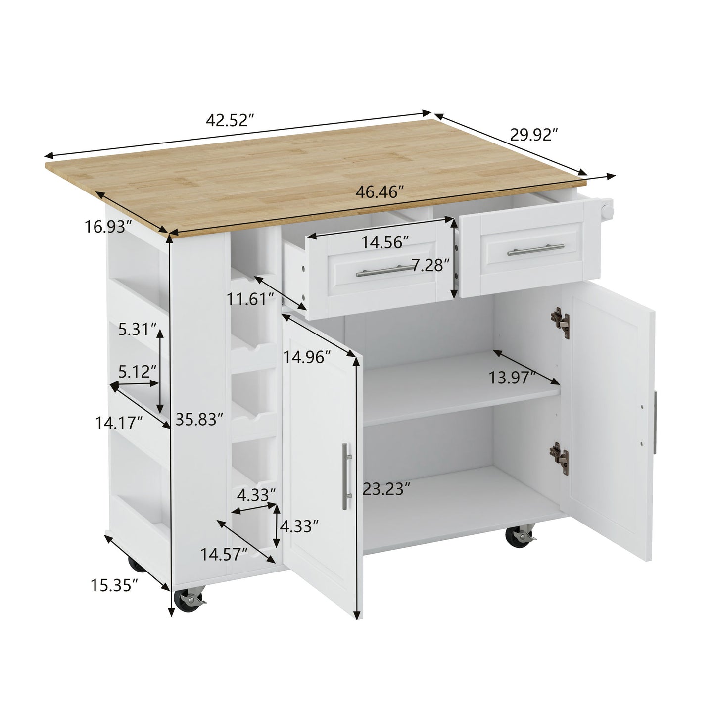 Multi-Functional Kitchen Island Cart