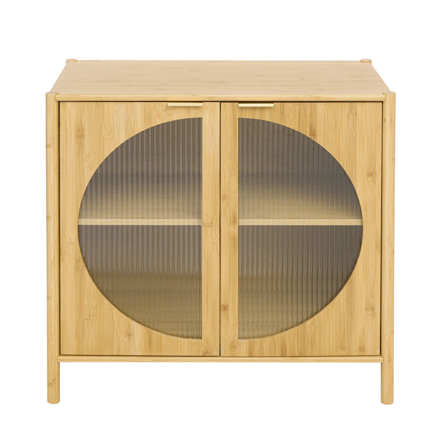 Bamboo 2 door cabinet, Set of 2, Buffet Sideboard Storage Cabinet, Buffet Server Console Table, for Dining Room, Living Room, Kitchen, Hallway