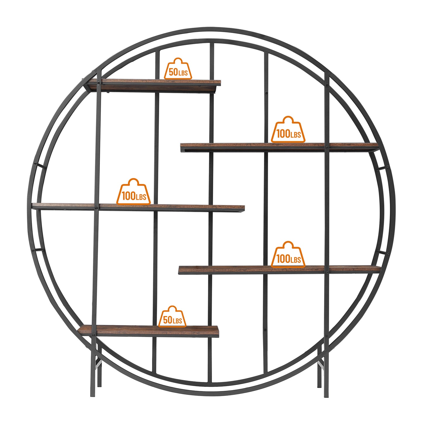 Round 5-Tier Metal Plant Stand/Bookcase