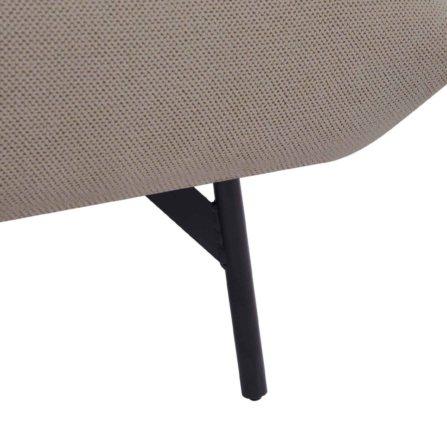 Oversized Living Room Accent Armchair Upholstered-Single Sofa Chair, Mid-Century Modern Comfy Fabric Armchair with Metal Leg