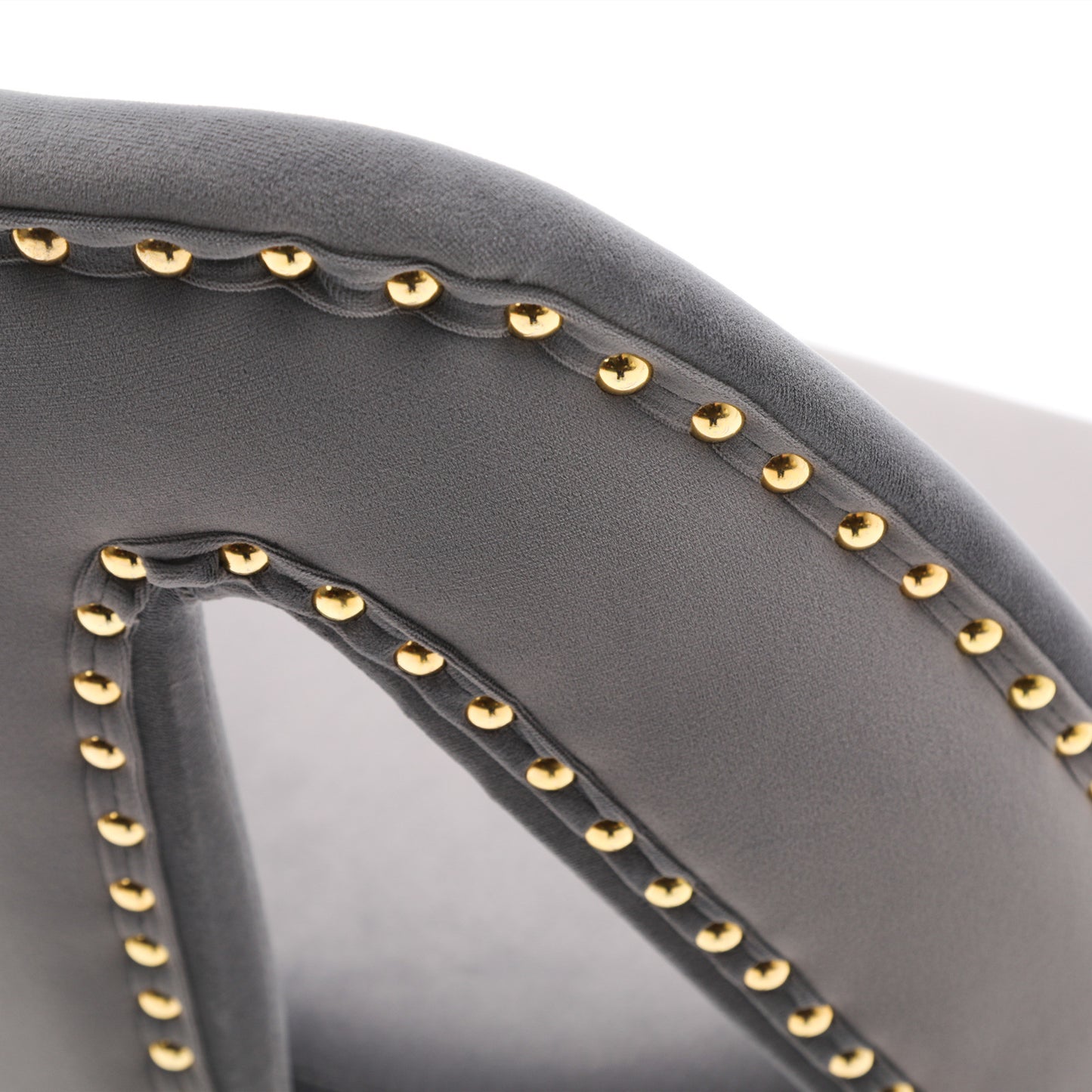 Collection Modern | Contemporary Velvet Upholstered  28\\\" Bar Stool & Counter Stools with Nailheads and Gold Tipped Black Metal Legs,Set of 2