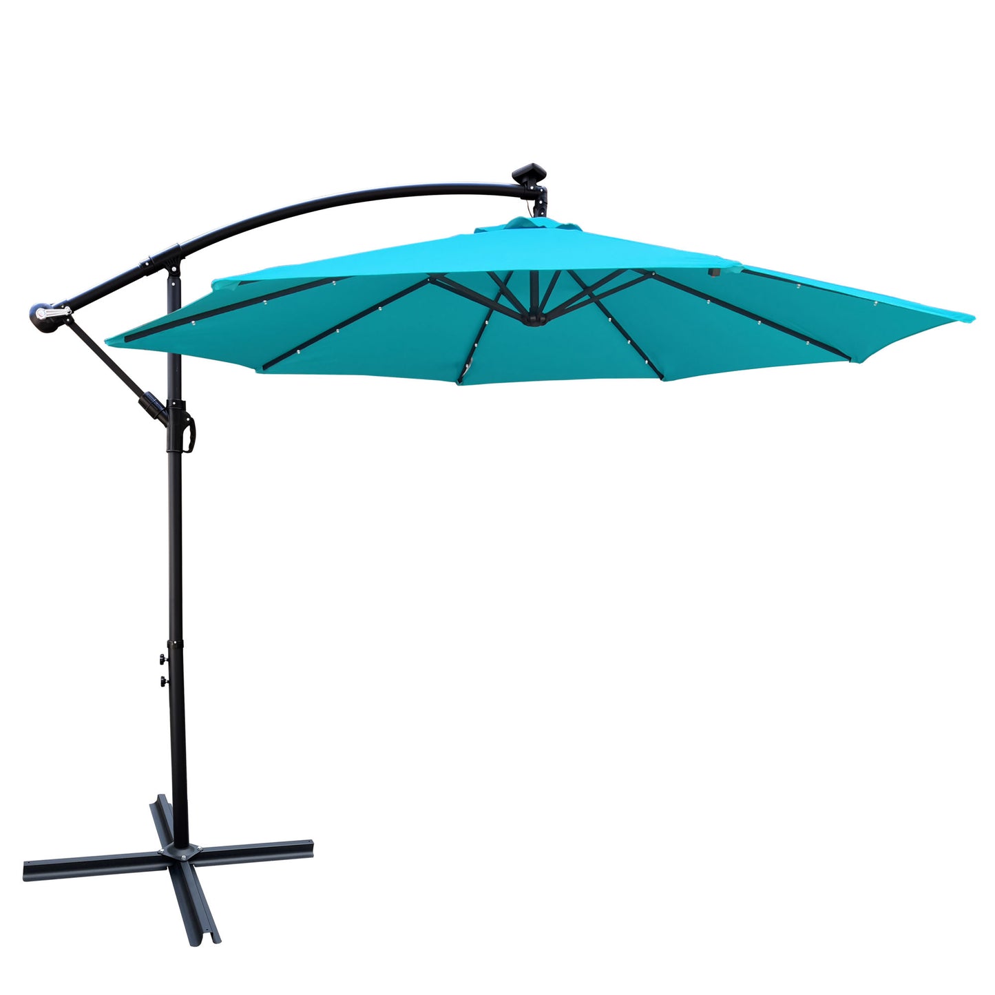 10 ft Outdoor Patio Umbrella with Solar Powered LED Light