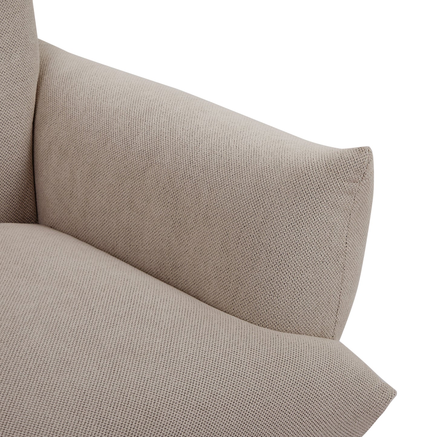 Oversized Living Room Accent Armchair Upholstered-Single Sofa Chair, Mid-Century Modern Comfy Fabric Armchair with Metal Leg