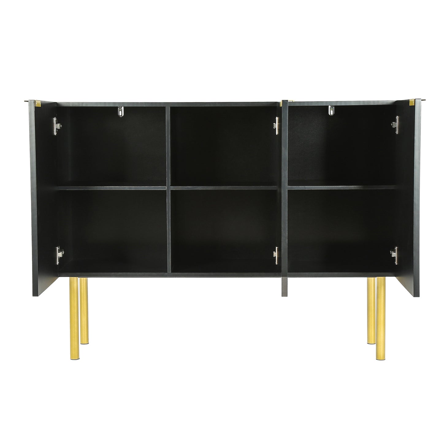 Board Cabinet with Gold Metal Legs