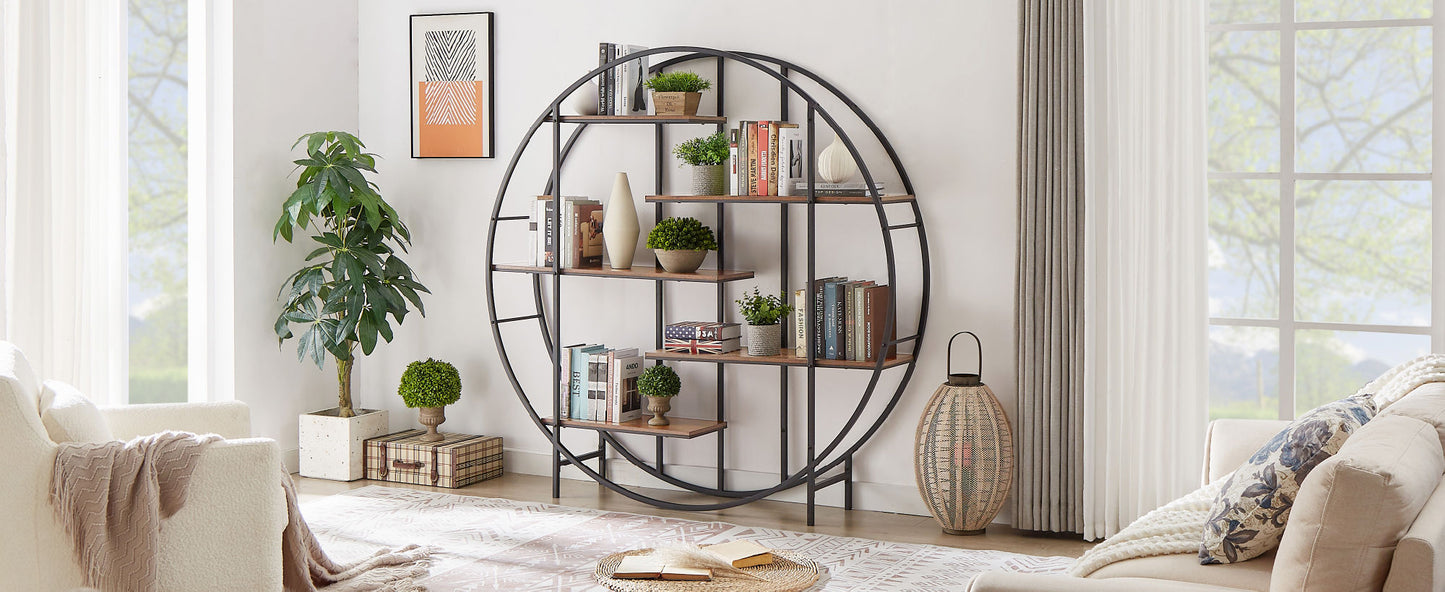 Round 5-Tier Metal Plant Stand/Bookcase