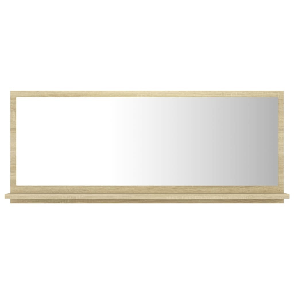 Bathroom Mirror Sonoma Oak 35.4"x4.1"x14.6" Engineered Wood