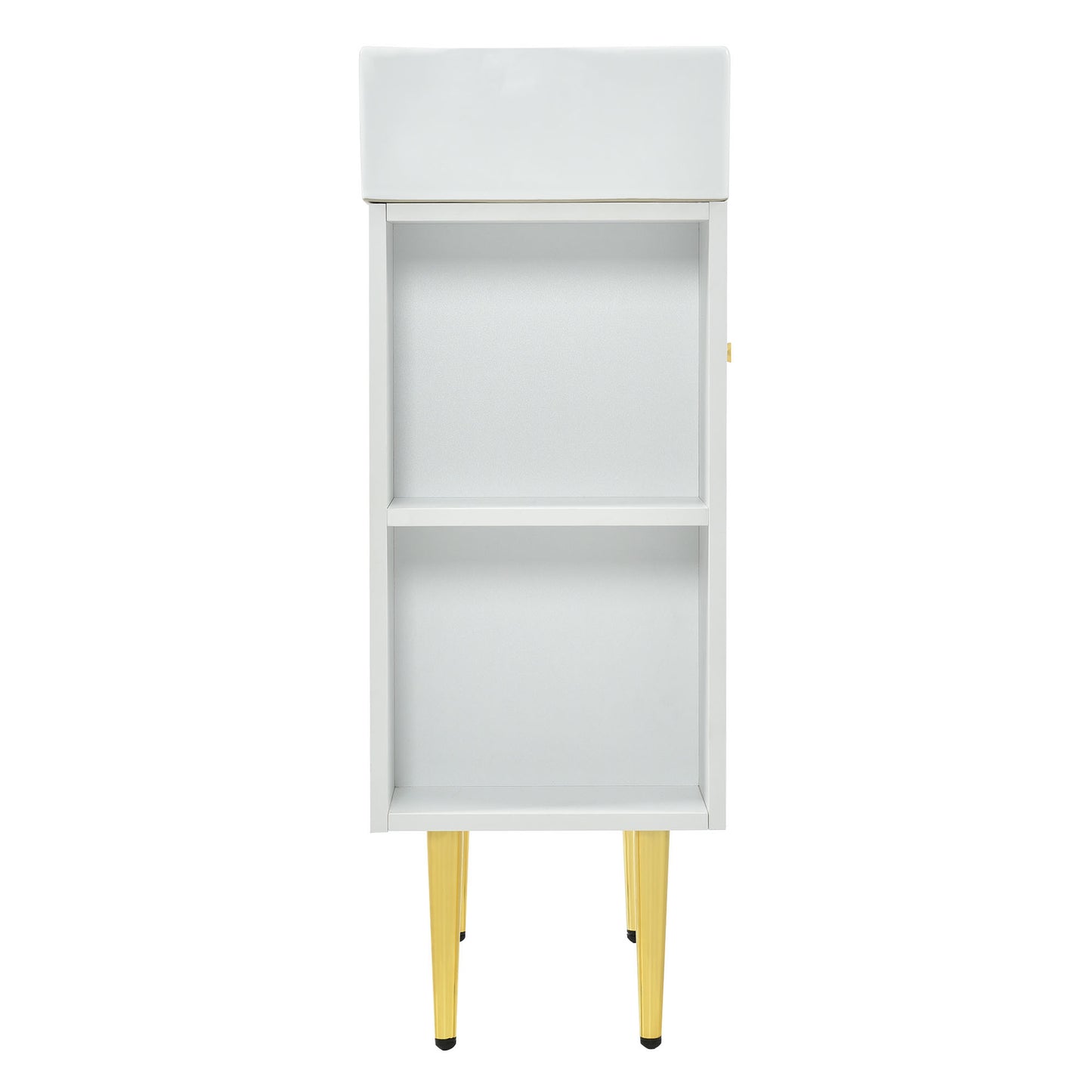 21.6" white Bathroom vanity, Combo -Single Ceramic Sink, Left side storage