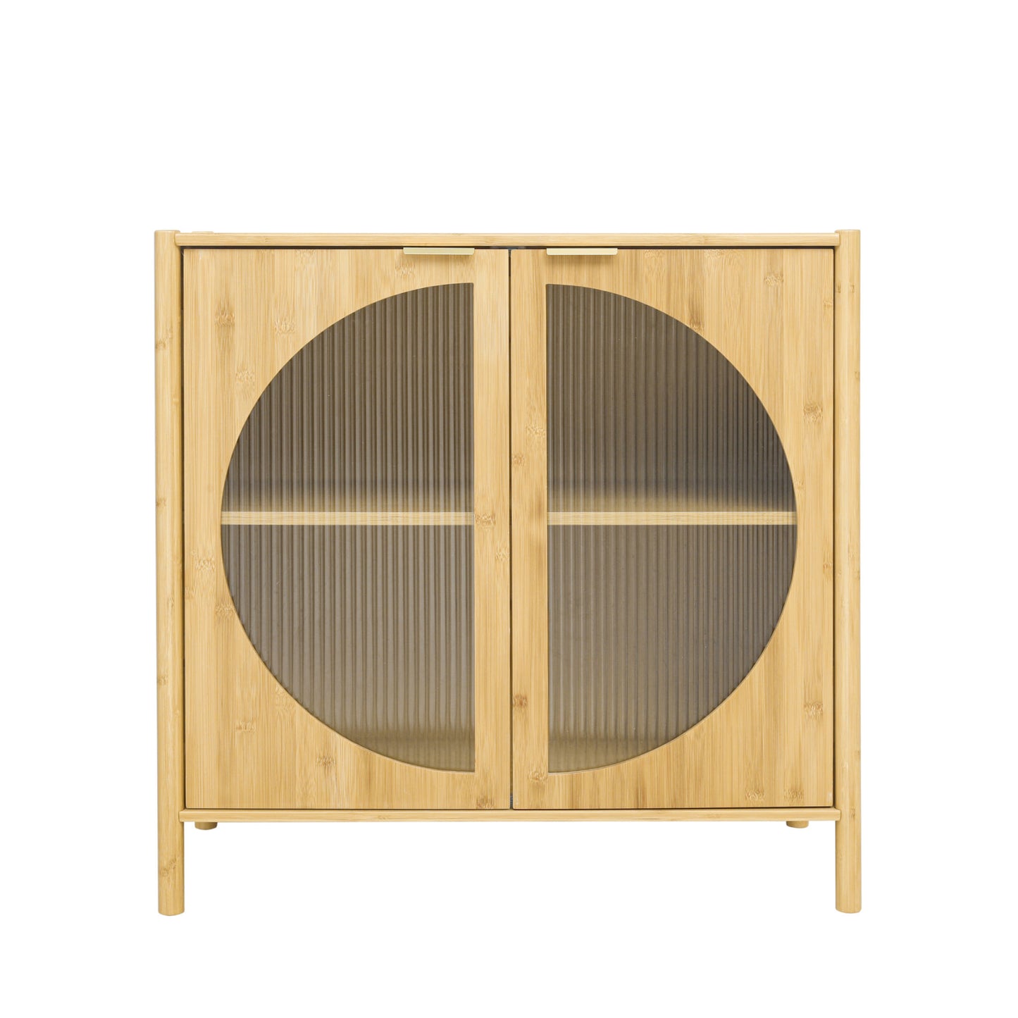 Bamboo 2 door cabinet, Set of 2, Buffet Sideboard Storage Cabinet, Buffet Server Console Table, for Dining Room, Living Room, Kitchen, Hallway