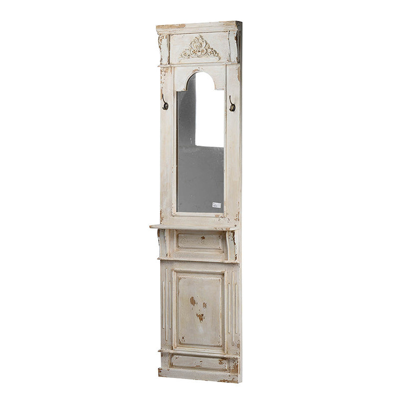 20" x 76" Classic Vintage Antique White Wall Mirror- French Country