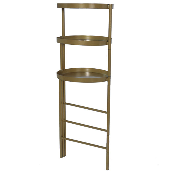 Tri-Level Metal Plant Stand Gold