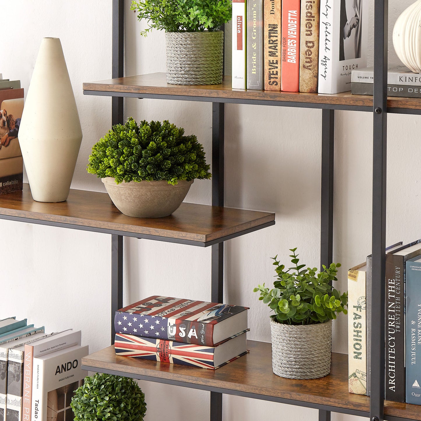 Round 5-Tier Metal Plant Stand/Bookcase