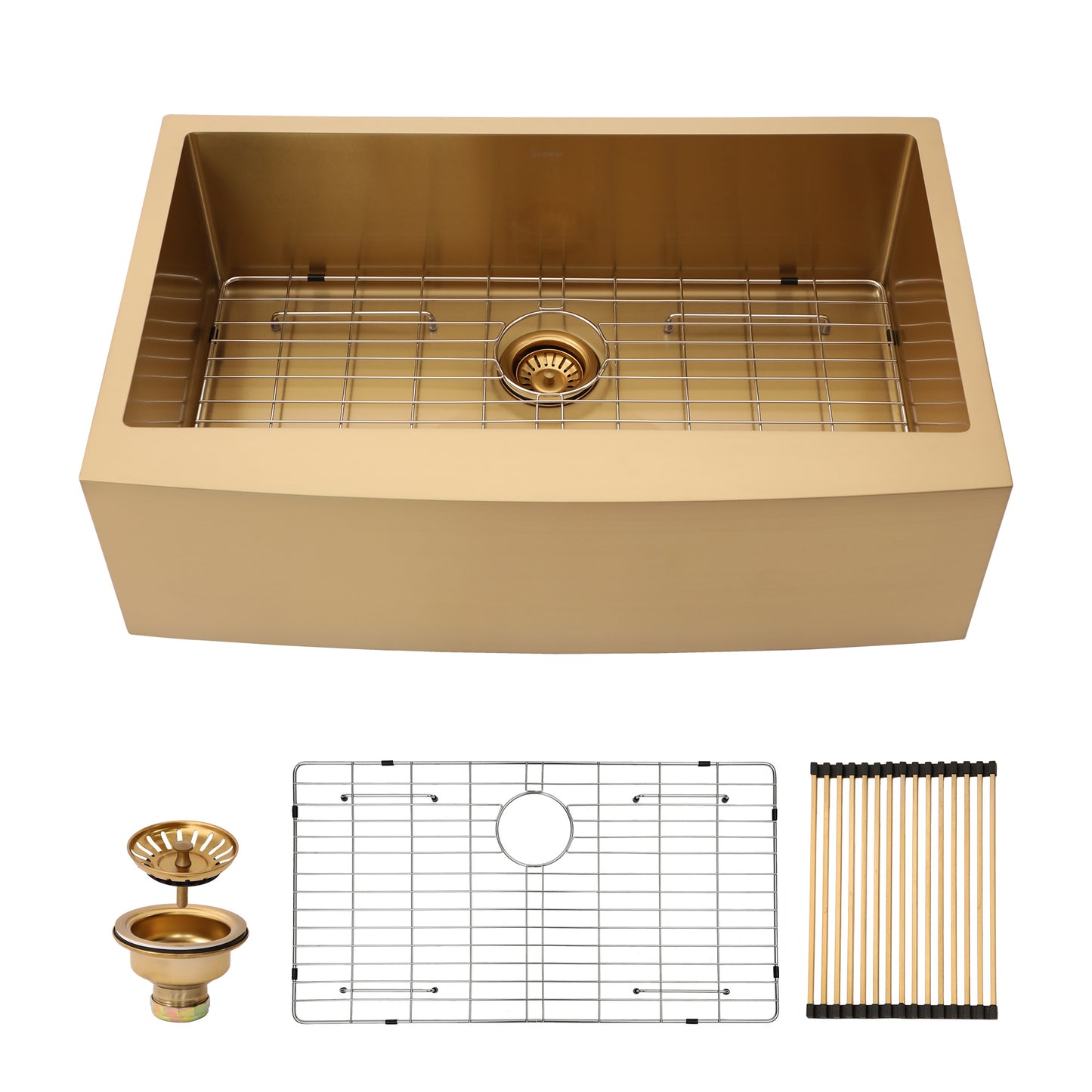 36 Gold Farmhouse Sink - 36 Inch Kitchen Sink Stainless Steel 16 gauge Apron Front Kitchen Sink