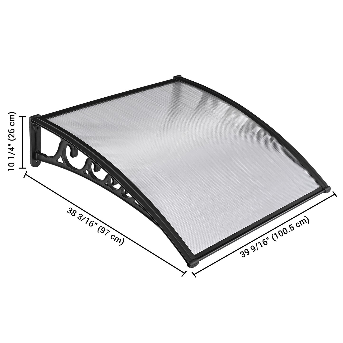 100x100 5mm PC Hollow Sheet Awning