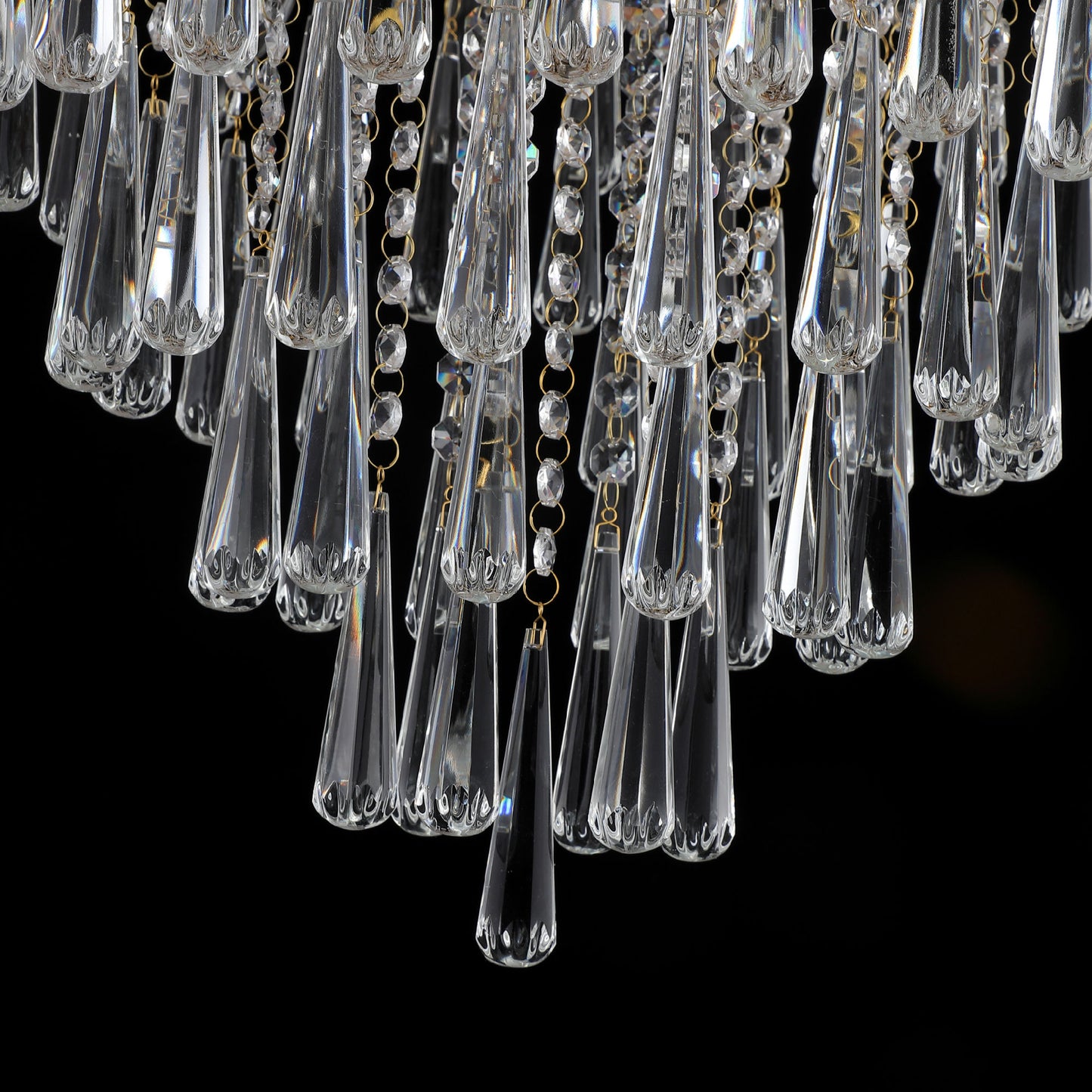 Gold Crystal Chandeliers, Large Contemporary Luxury Ceiling Lighting