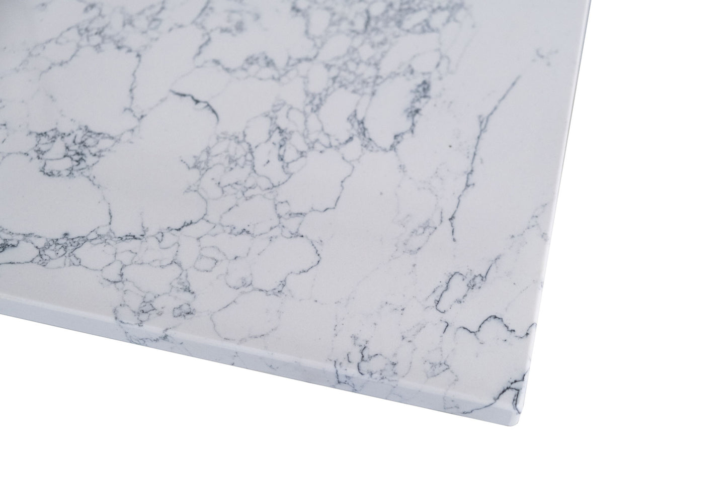 37"x 22" bathroom stone vanity top carrara jade engineered marble color with undermount ceramic sink and single faucet hole with backsplash