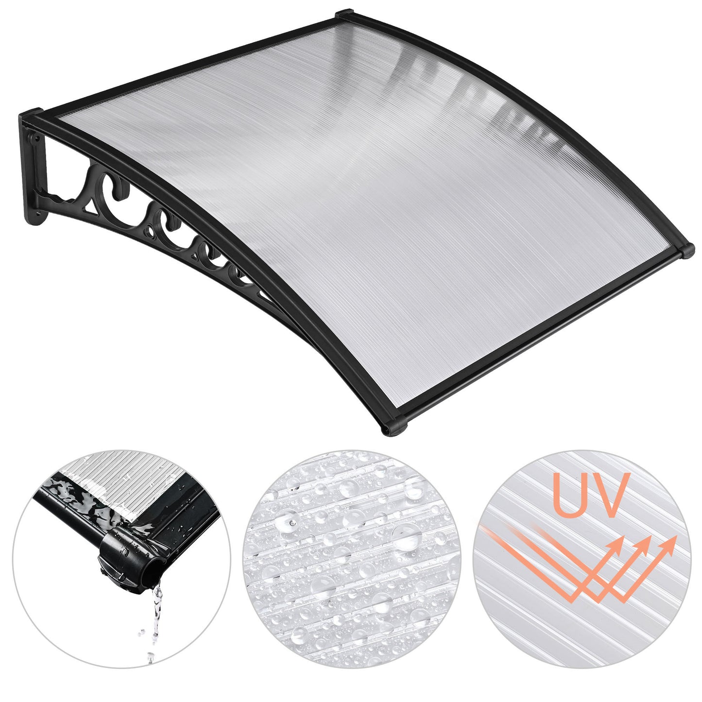 100x100 5mm PC Hollow Sheet Awning