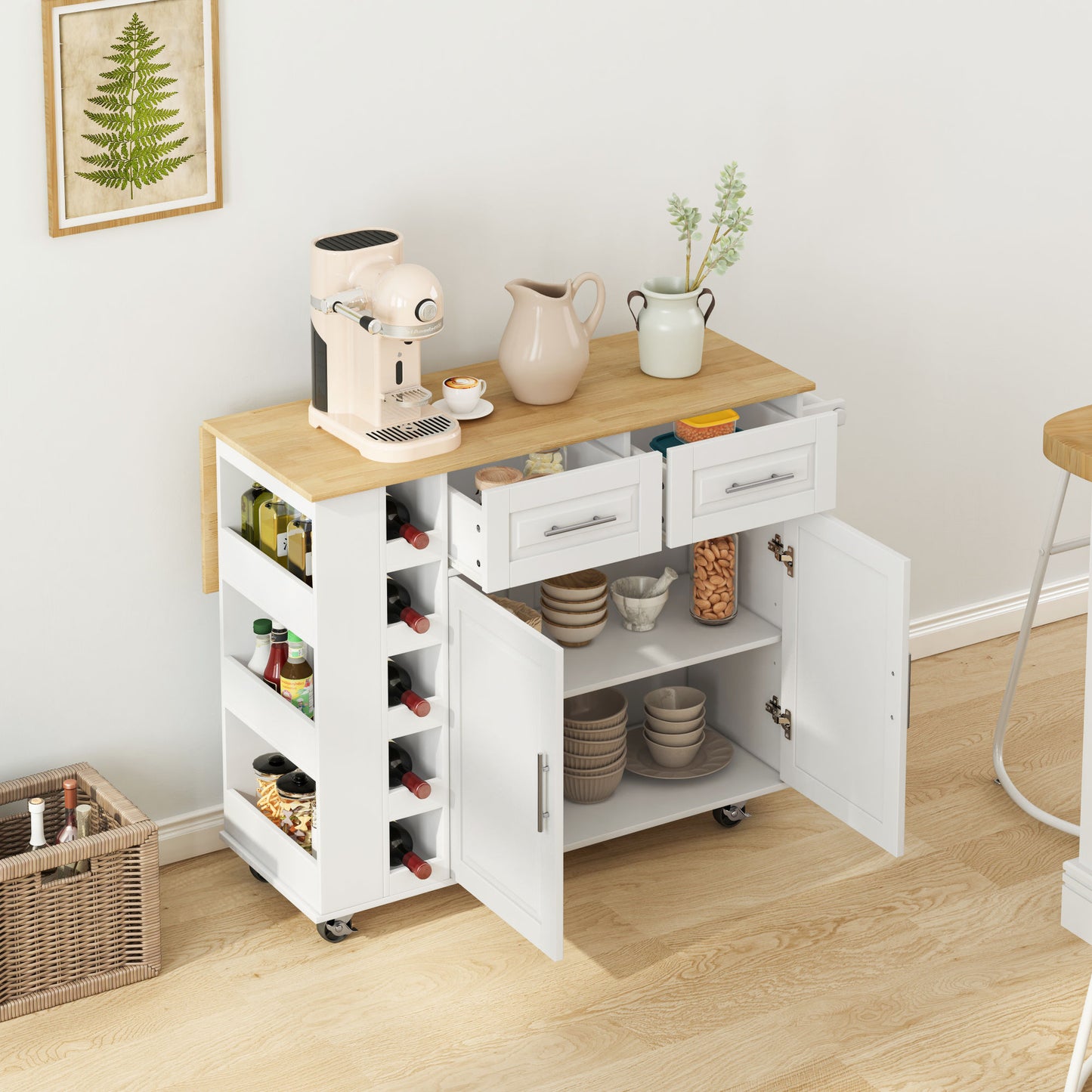 Multi-Functional Kitchen Island Cart