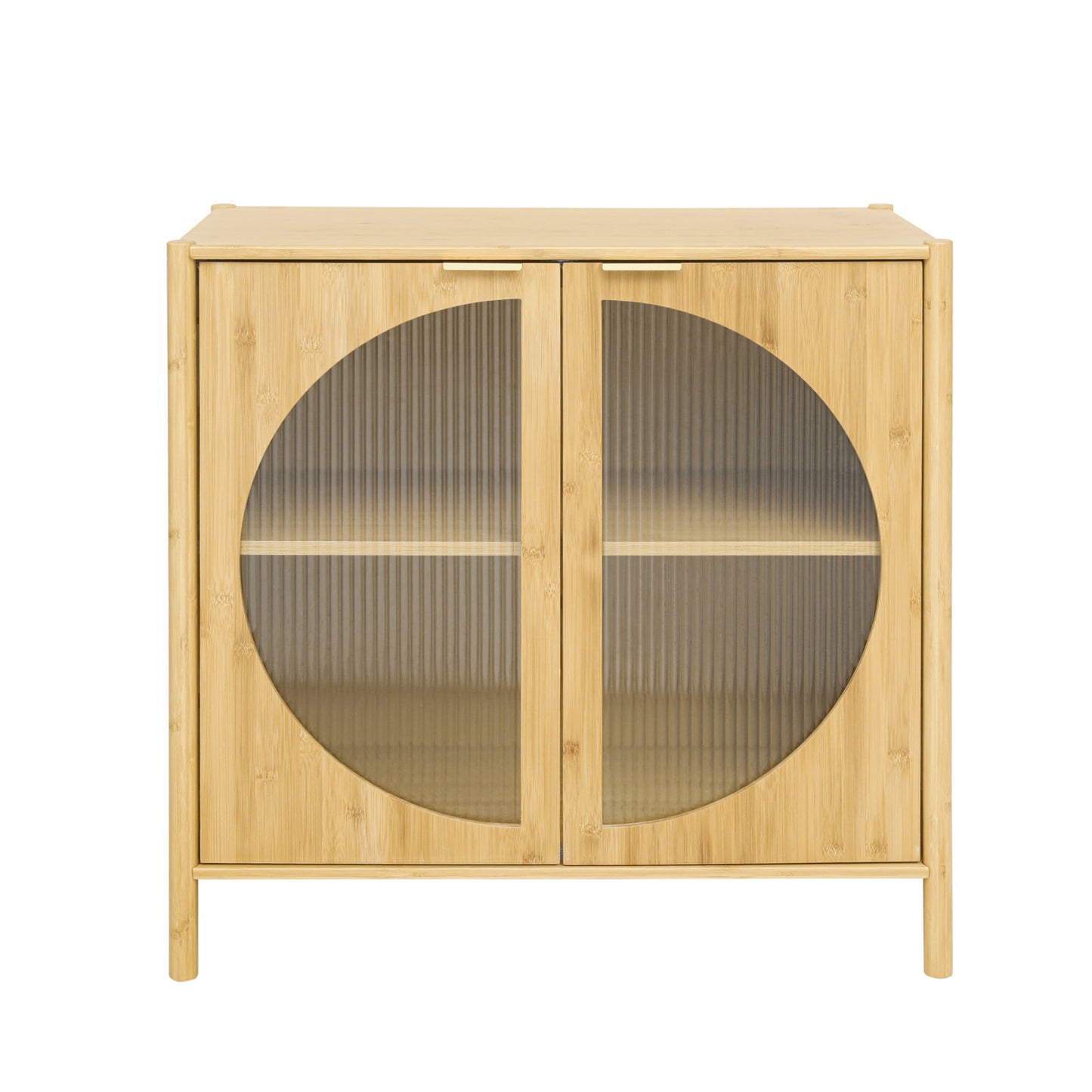 Bamboo 2 door cabinet, Set of 2, Buffet Sideboard Storage Cabinet, Buffet Server Console Table, for Dining Room, Living Room, Kitchen, Hallway