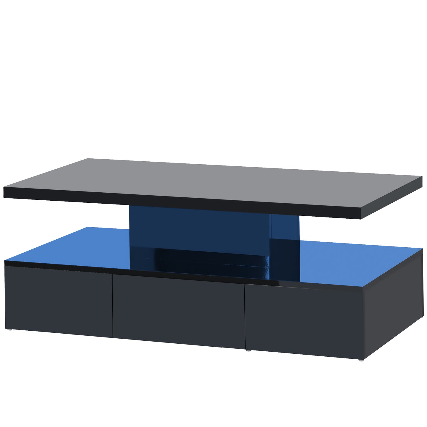 Modern Glossy Coffee Table with Drawer