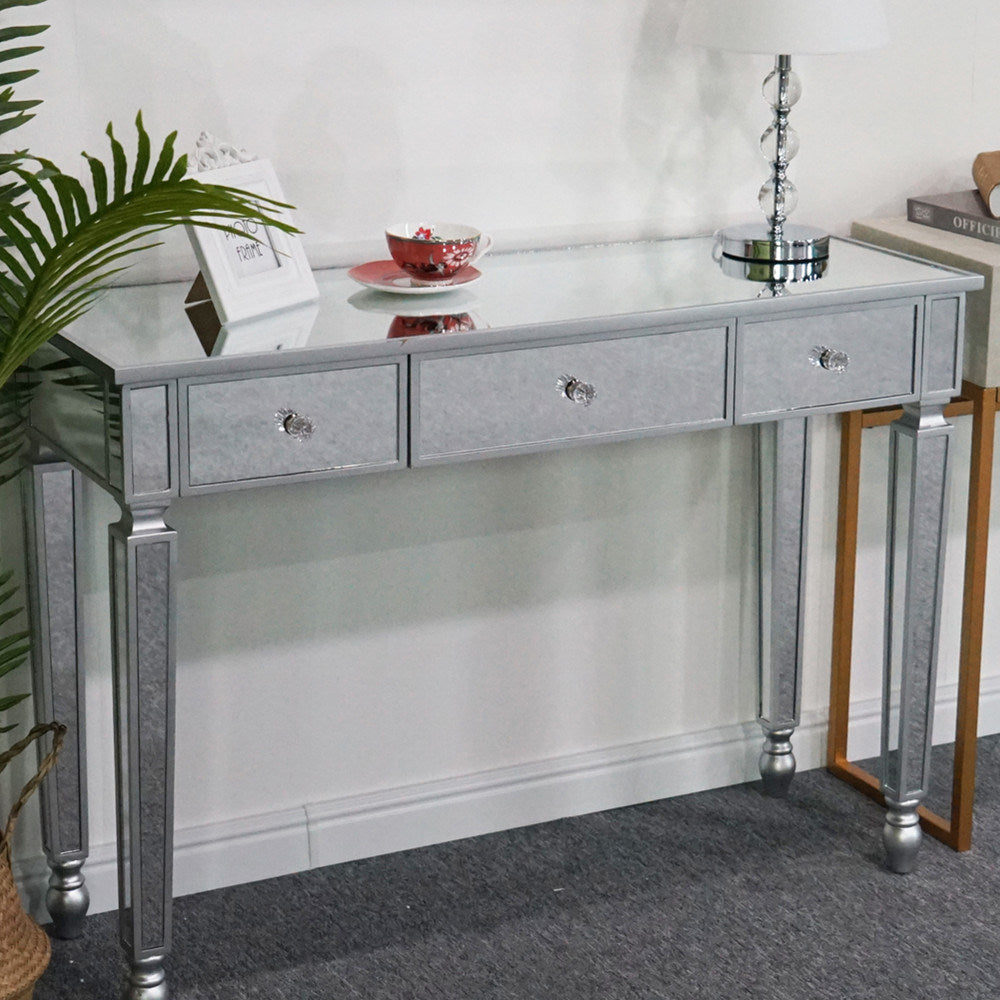 FCH Three Drawers Mirror Table Dressing Table Console Table