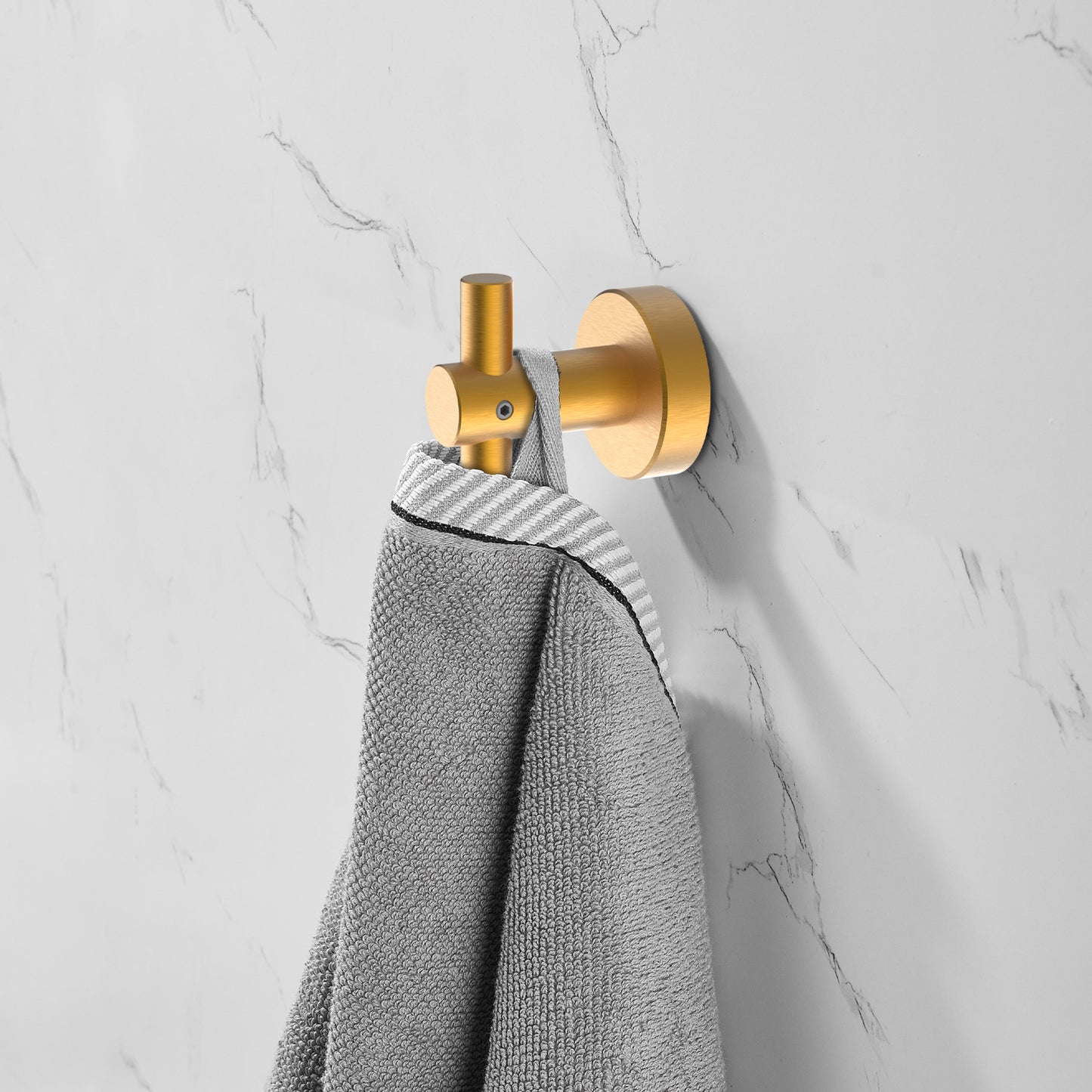 Bathroom Hardware Set; Thicken Space Aluminum 6 PCS Towel bar Set- Brushed Gold 24 Inches Wall Mounted