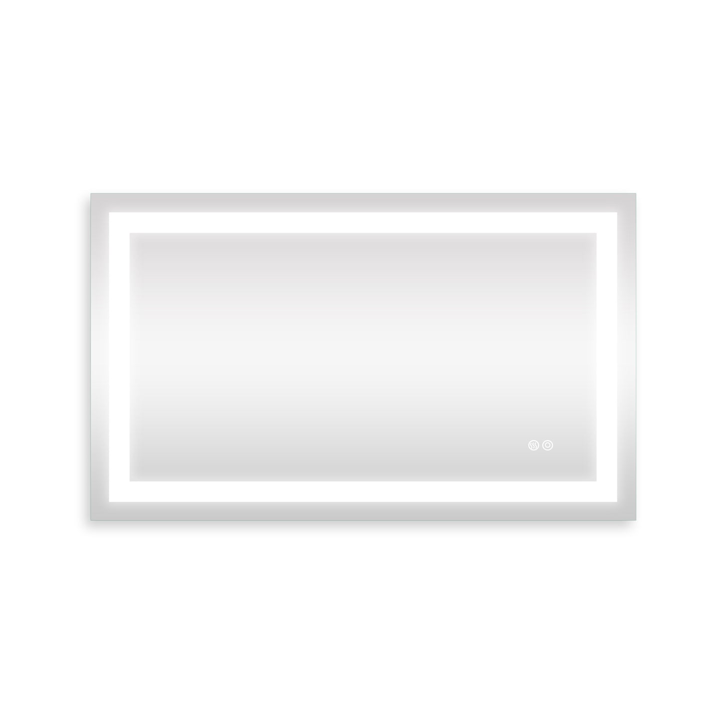 Frameless Rectangular LED Light Bathroom Vanity Mirror