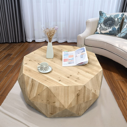 Three-dimensional Embossed Pattern Design American Retro Style -Coffee Table