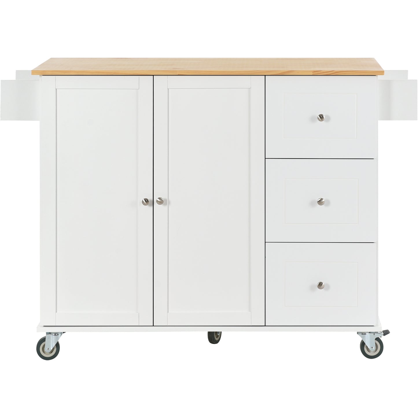 Rolling Mobile Kitchen Island (White)