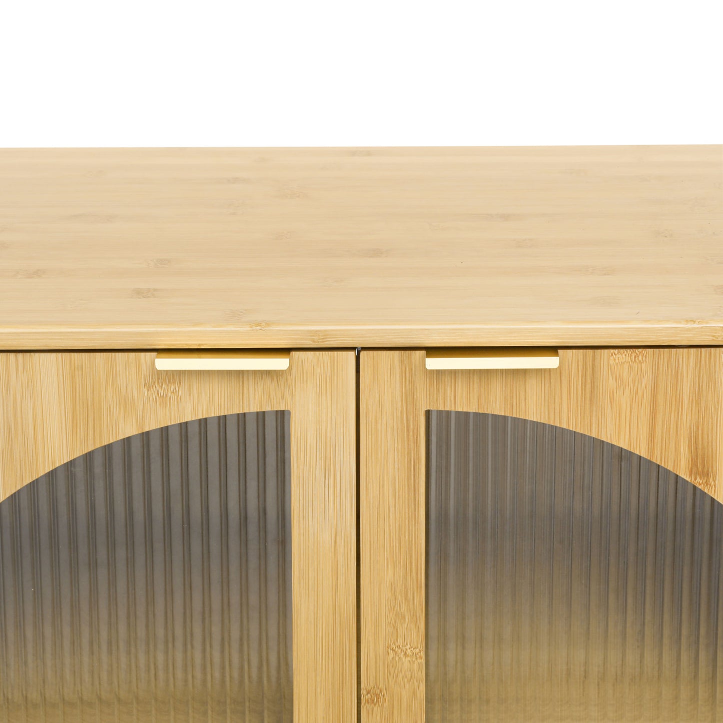 Bamboo 2 door cabinet, Set of 2, Buffet Sideboard Storage Cabinet, Buffet Server Console Table, for Dining Room, Living Room, Kitchen, Hallway