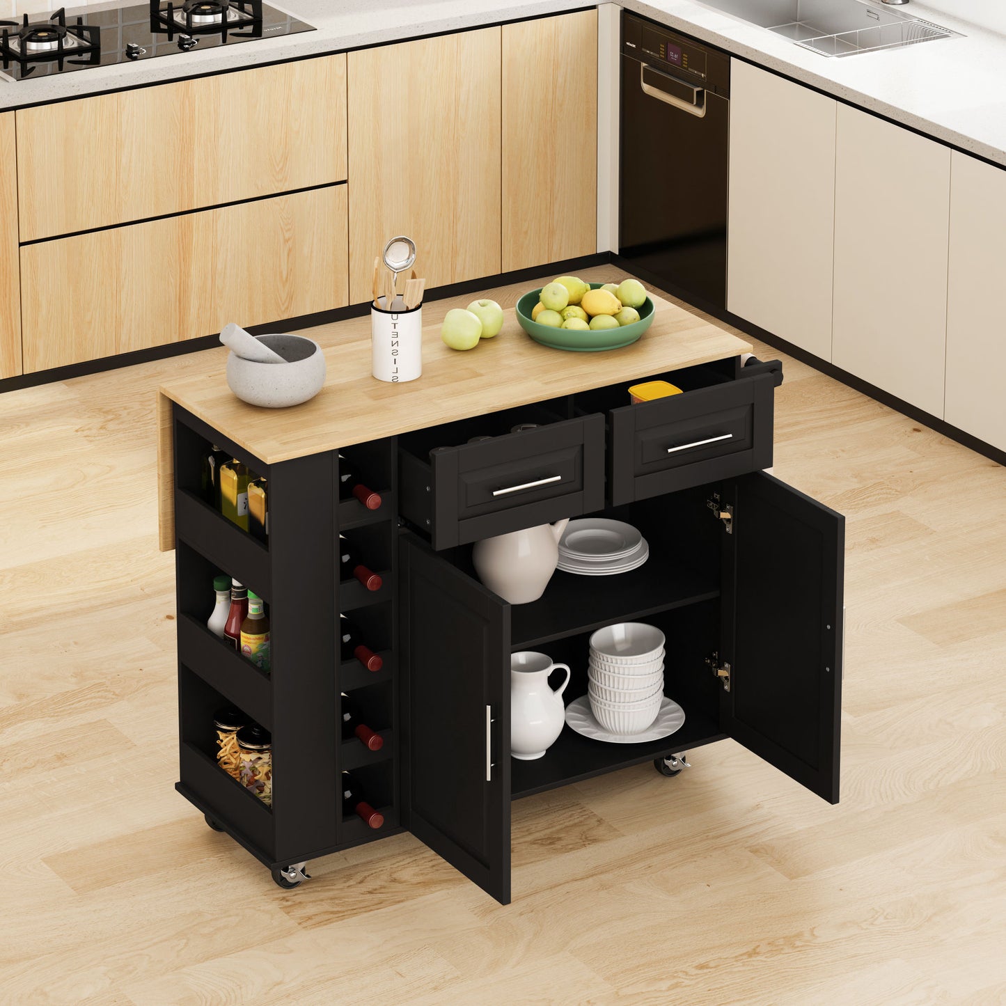 Multi-Functional Kitchen Island Cart