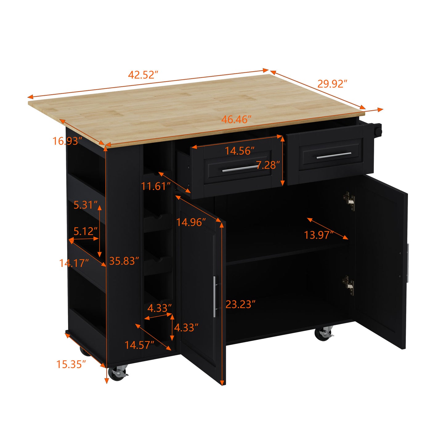 Multi-Functional Kitchen Island Cart