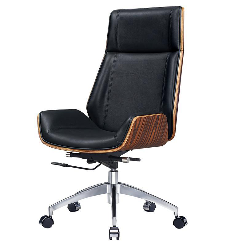 Ergonomic Office Chair Swivel Armless Seat Chair High Back Genuine Leather
