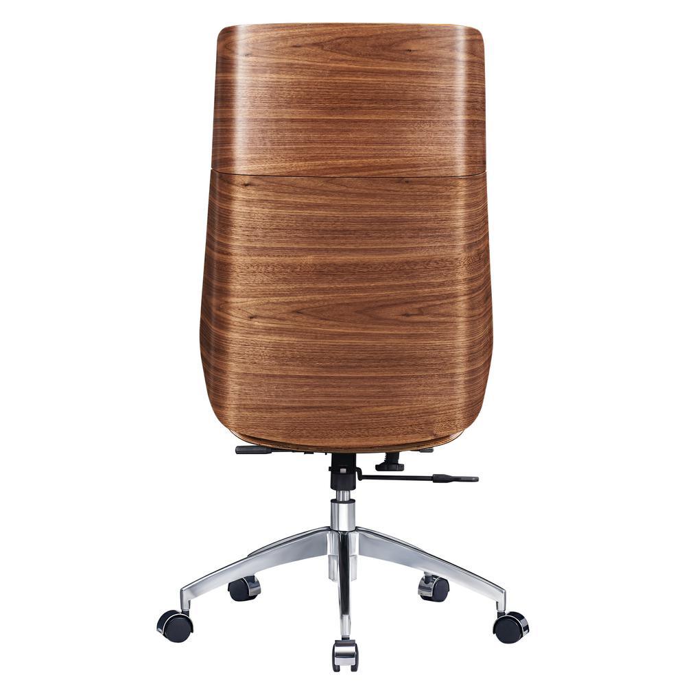 Ergonomic Office Chair Swivel Armless Seat Chair High Back Genuine Leather