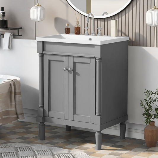 24'' Bathroom Vanity with Top Single Sink