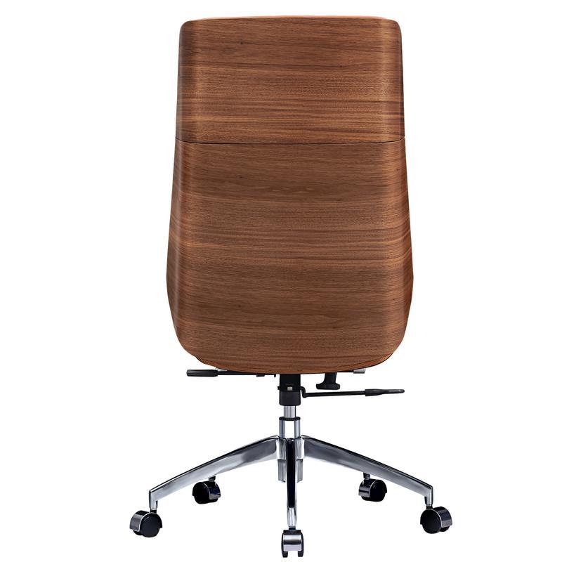 Ergonomic Office Chair Swivel Armless Seat Chair High Back Genuine Leather