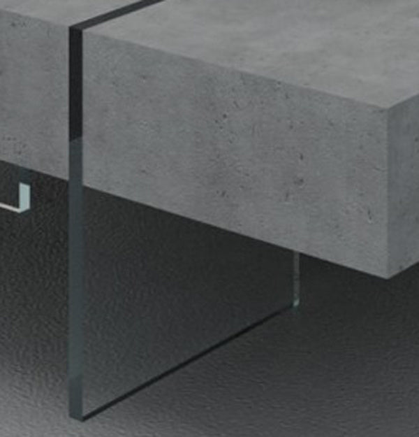 Modrest Shauna - Modern Faux Concrete Floating Coffee Table