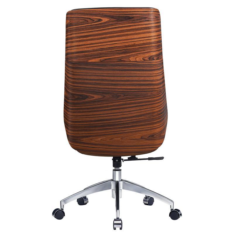 Ergonomic Office Chair Swivel Armless Seat Chair High Back Genuine Leather