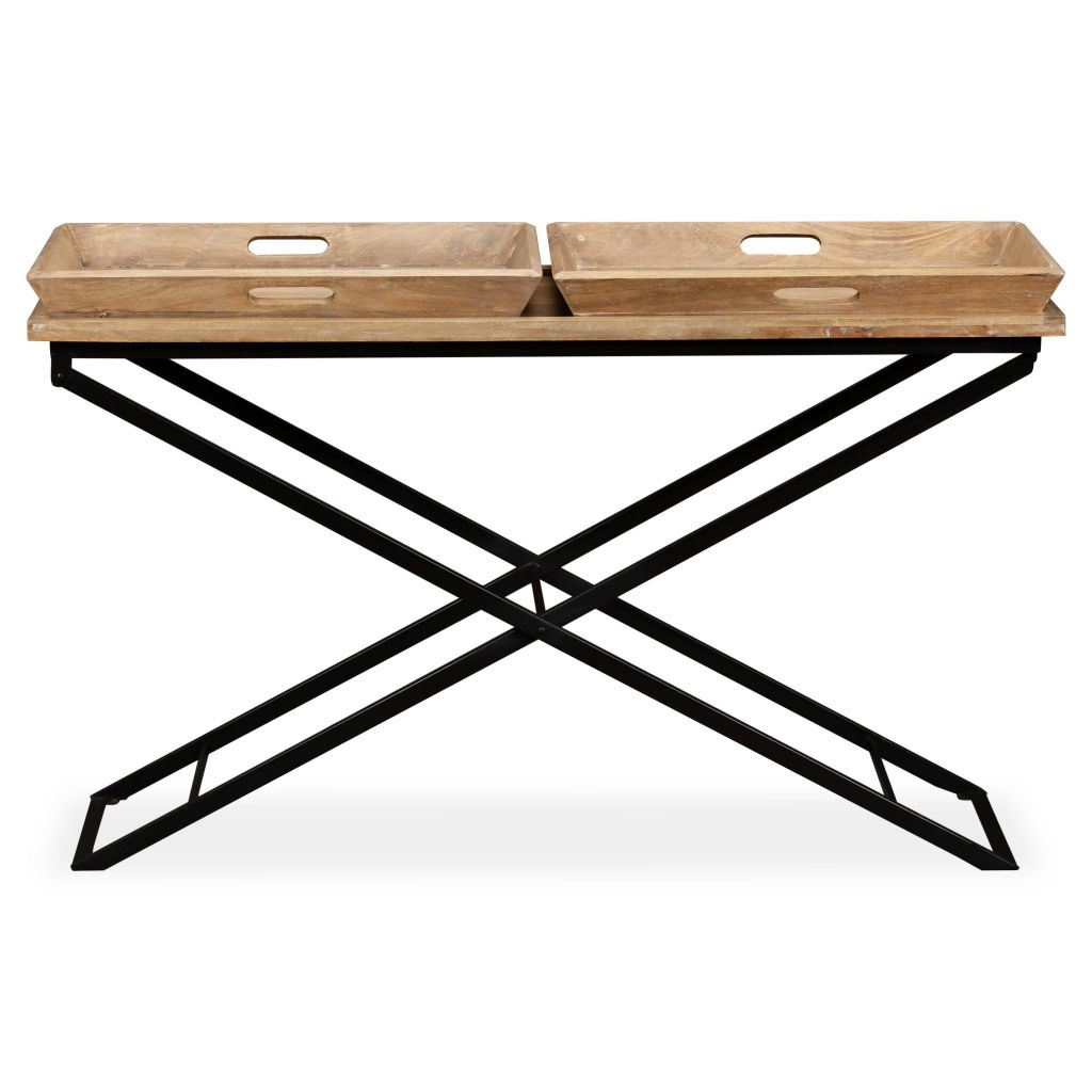 Console Table Solid Mango Wood 51.2"x15.7"x31.5"