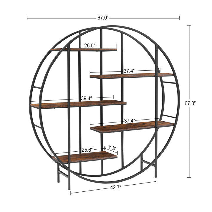 Round 5-Tier Metal Plant Stand/Bookcase
