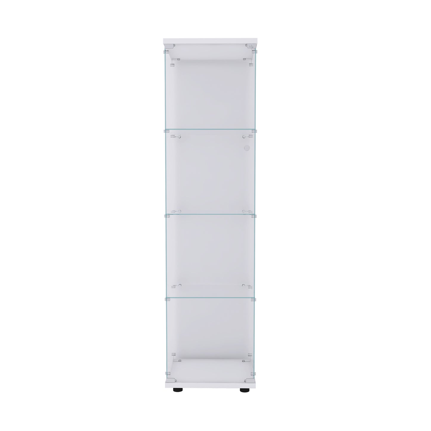 Glass Display Cabinet 4 Shelves; White