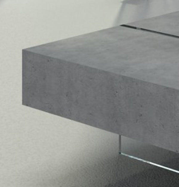 Modrest Shauna - Modern Faux Concrete Floating Coffee Table