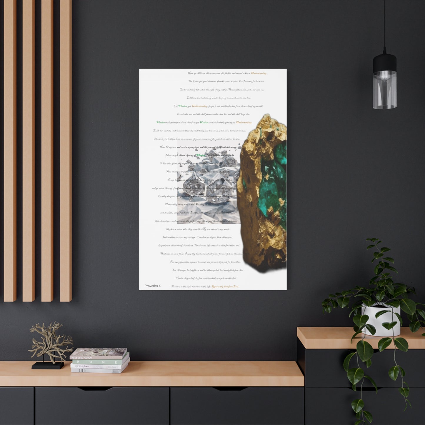 Proverbs 4: Nothing is worth more than Wisdom and Understanding. Wall Art