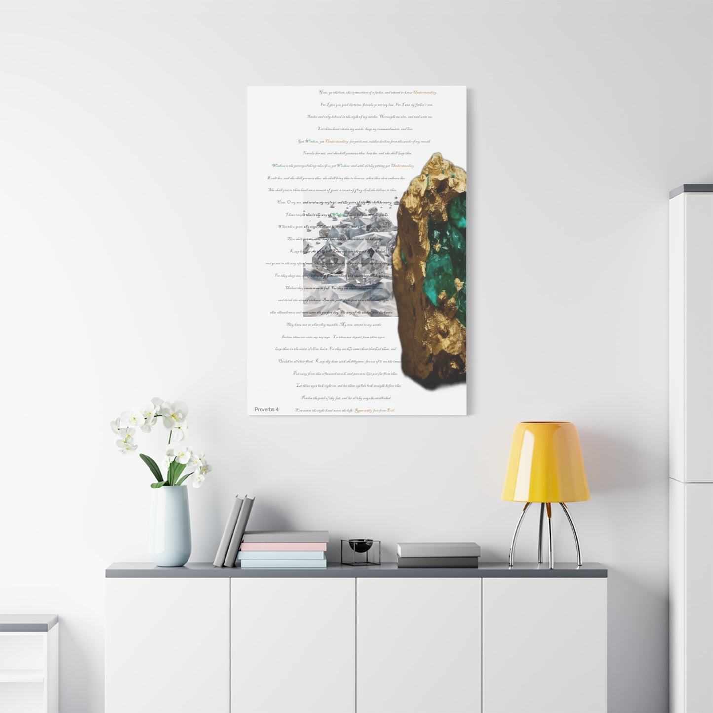 Proverbs 4: Nothing is worth more than Wisdom and Understanding. Wall Art